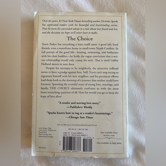 The Choice by Nicholas Sparks Book - Picture 2 of 2